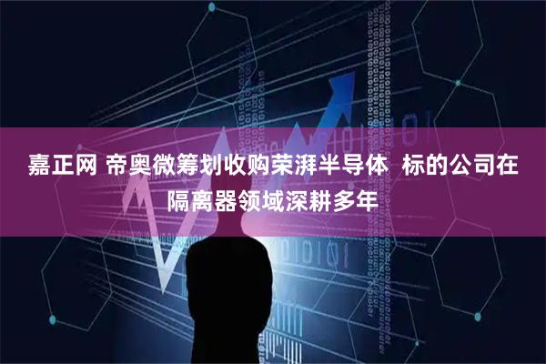 嘉正网 帝奥微筹划收购荣湃半导体  标的公司在隔离器领域深耕多年
